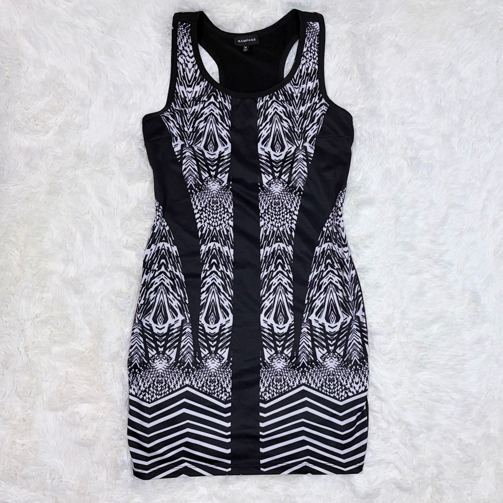 Black and White Patterned Dress